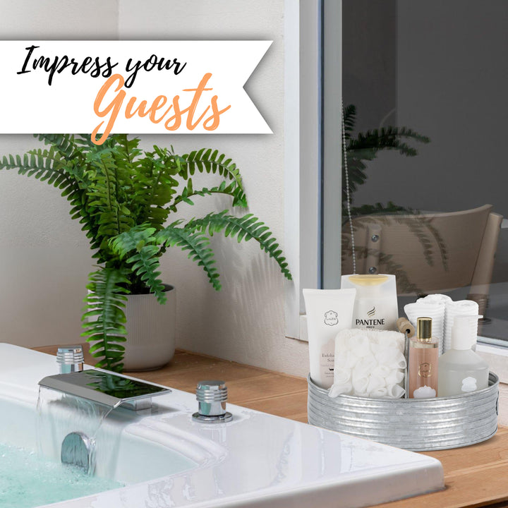 Galvanized Metal Large Toilet Caddy