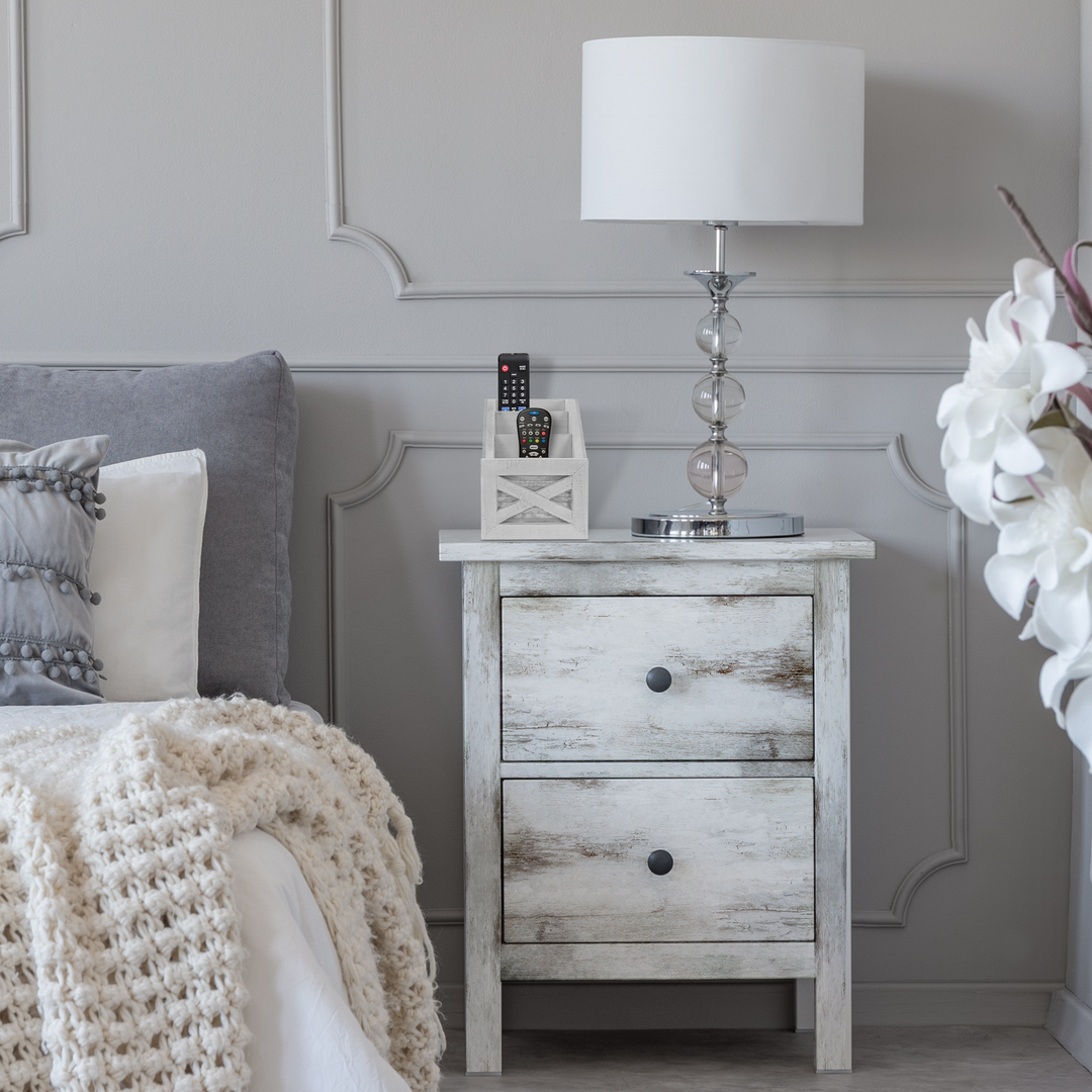 White Barn Door Remote Holder