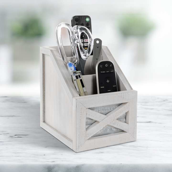 White Barn Door Remote Holder