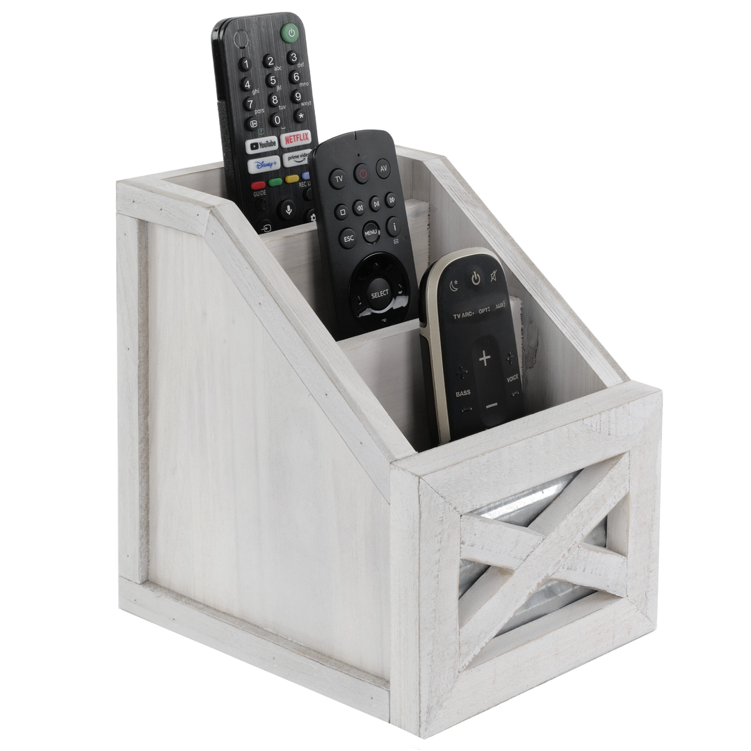 White Barn Door Remote Holder