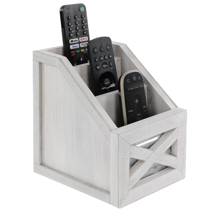 White Barn Door Remote Holder