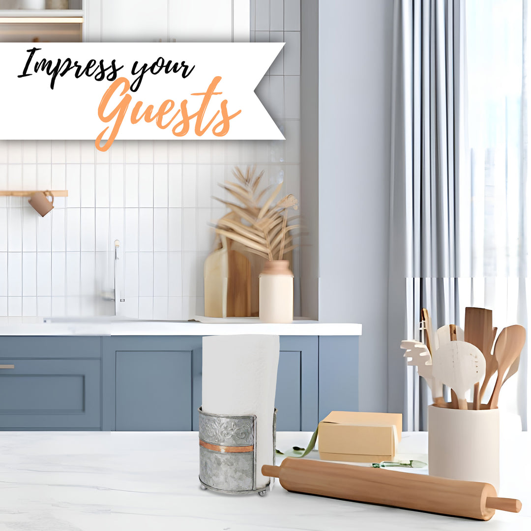 Galvanized Countertop Paper Towel Holder