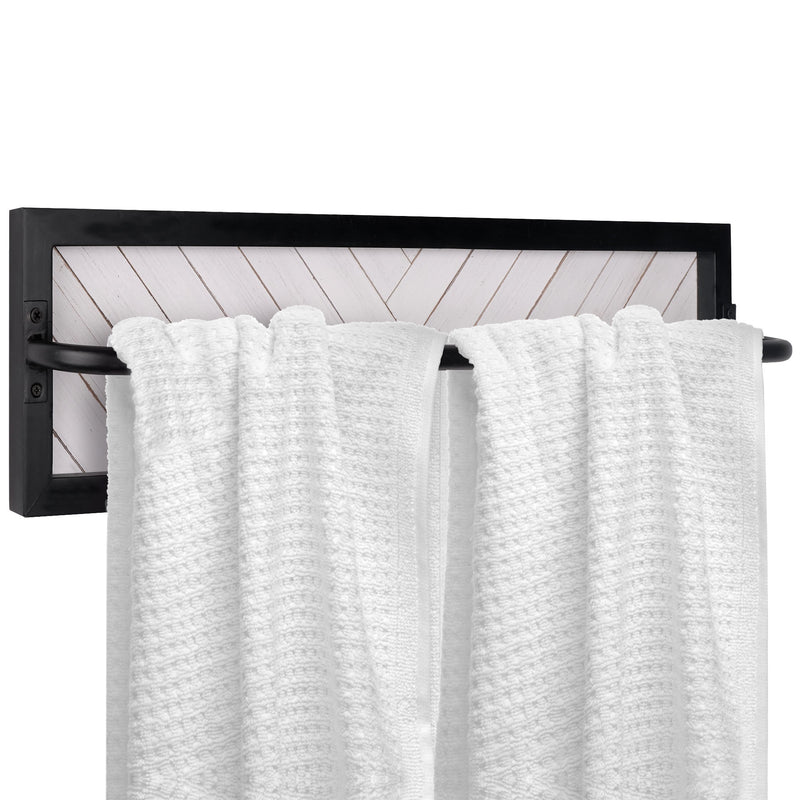 Shiplap Horizontal Herringbone Towel Rack