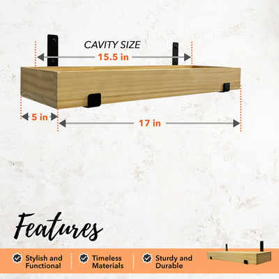 Autumn Alley 3-Tier Floating Wood Shelves for Wall-Use as Trays or Wall Shelves