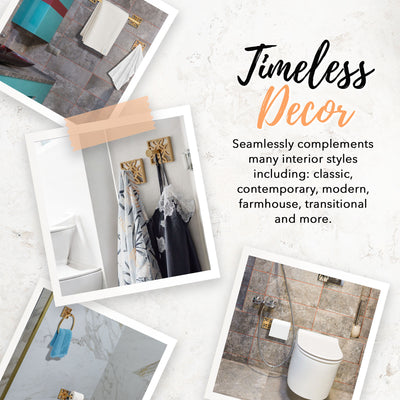5-Piece Jamie Collection Bathroom Accessories Set - Gold