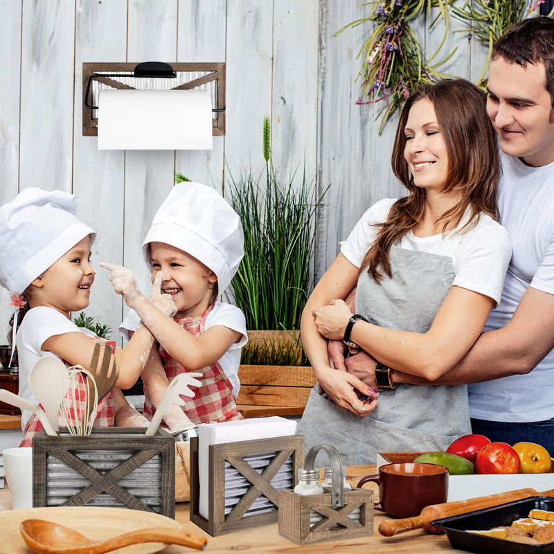 4-Piece Barn Door Kitchen Decor Set