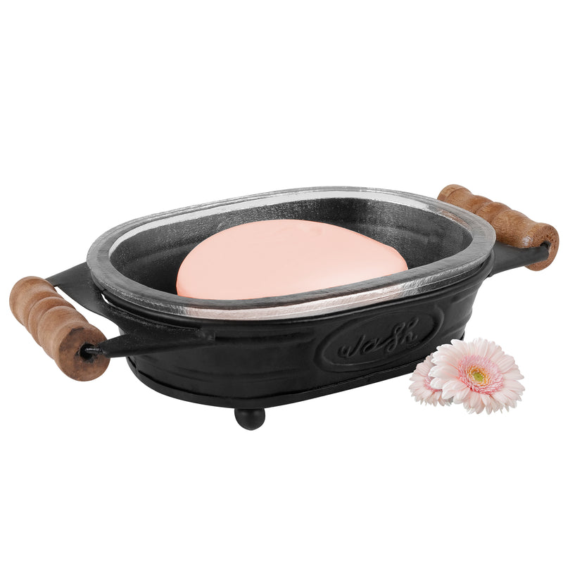 Black Farmhouse Soap Dish for Bathroom – Fun Kitchen Soap Tray
