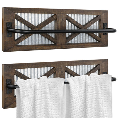 2-Piece Barn Door Towel Rack Set