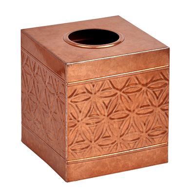 Jamie Line Copper Metal Square Tissue Box