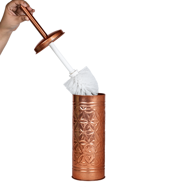 Jamie Line Copper Toilet Brush with Holder