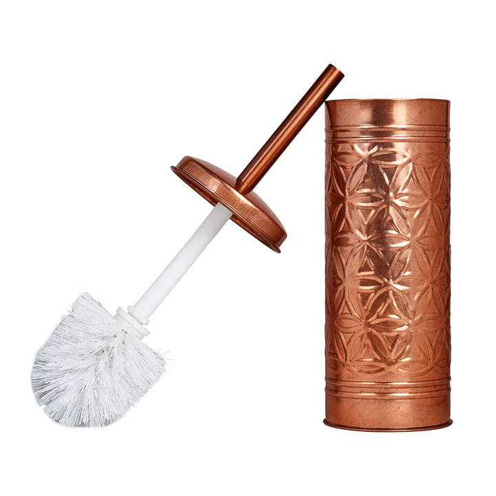 Jamie Line Copper Toilet Brush with Holder