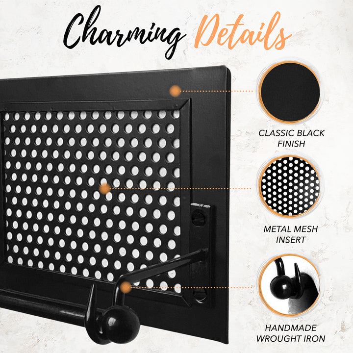 Black Metal Wall Mounted Toilet Paper Holder
