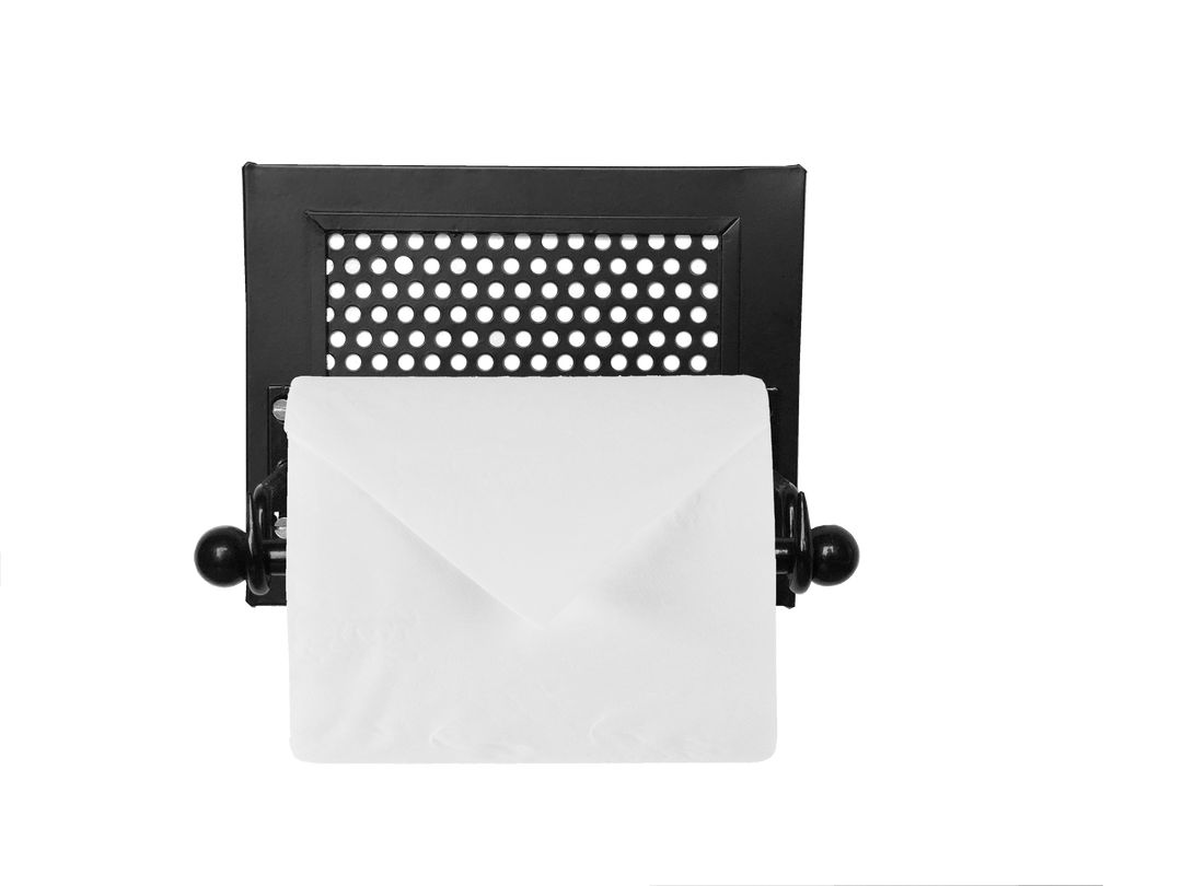 Black Metal Wall Mounted Toilet Paper Holder