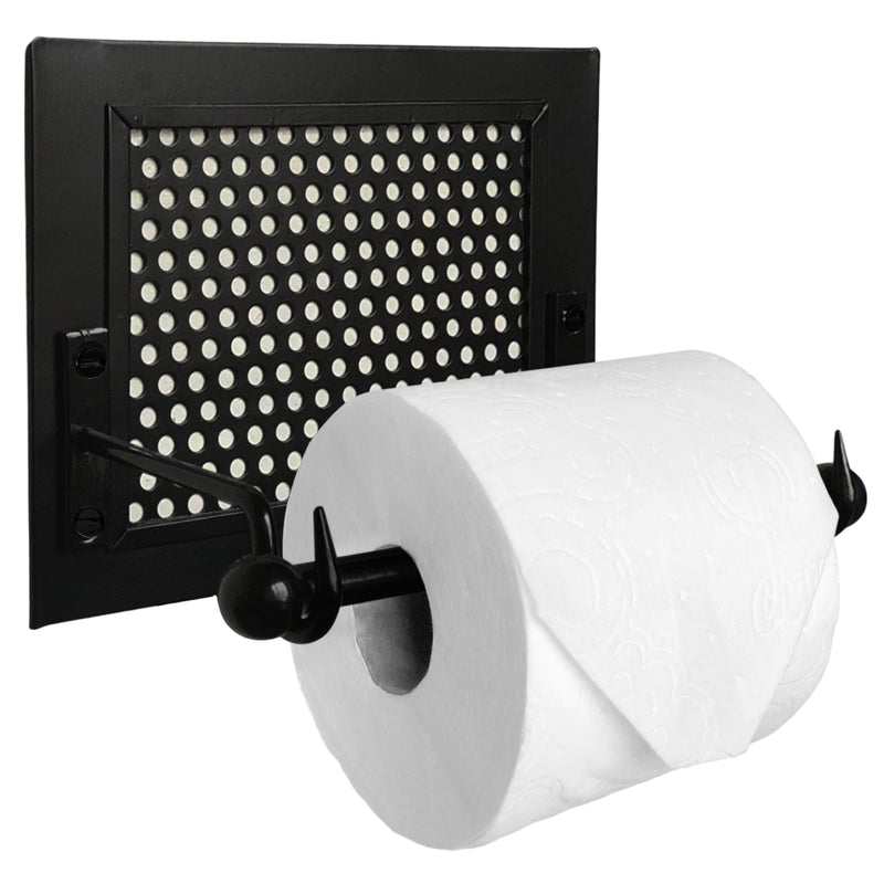 Black Metal Wall Mounted Toilet Paper Holder
