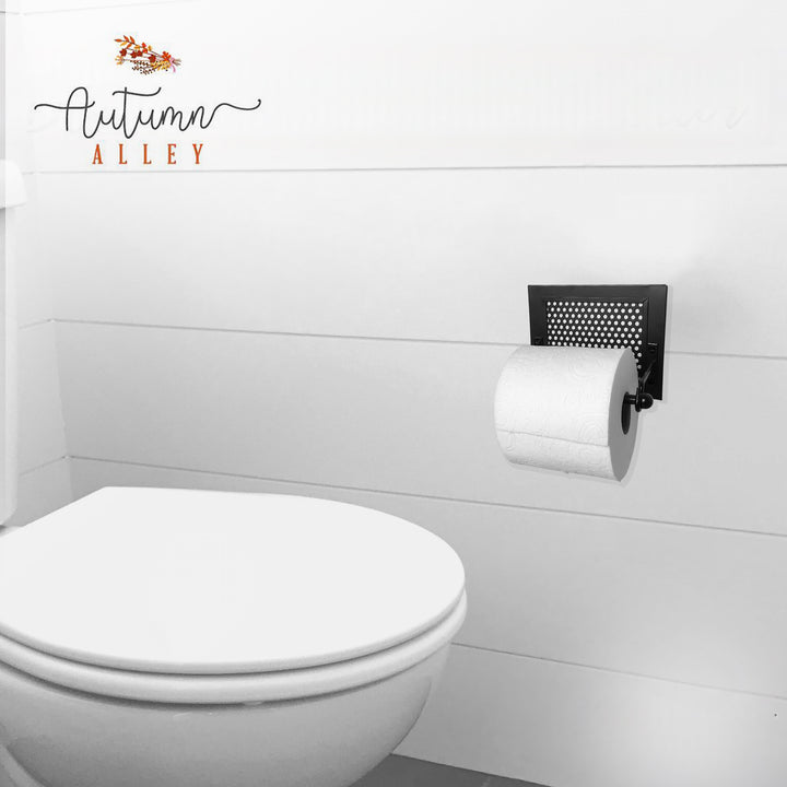 Black Metal Wall Mounted Toilet Paper Holder