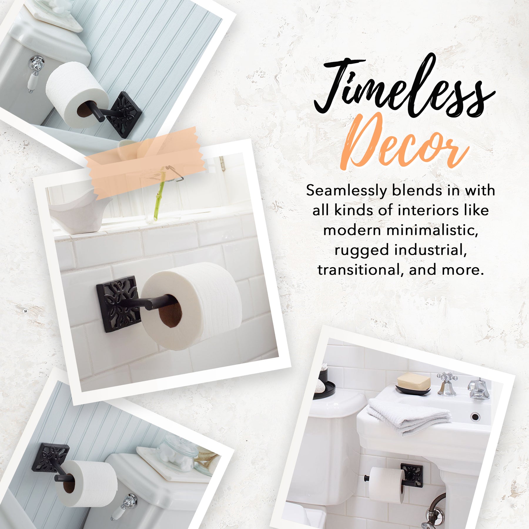 Jamie Line Black Toilet Paper Holder - Matte Black Wall Mounted ...