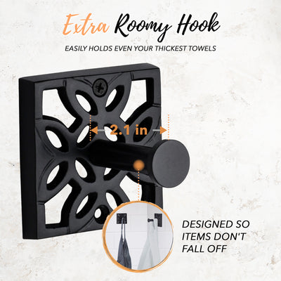 5 Piece Matte Black Bathroom Set