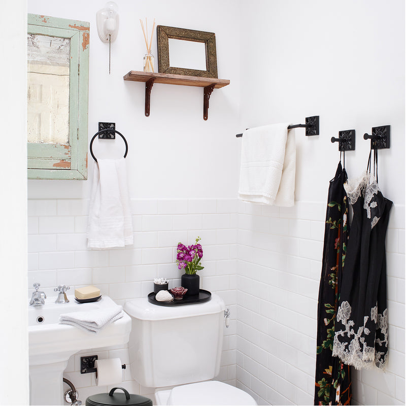 5 Piece Matte Black Bathroom Set