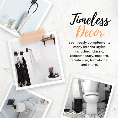 5 Piece Matte Black Bathroom Set