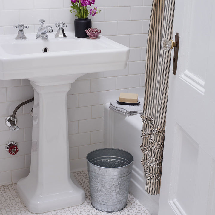 Jamie Line Galvanized Trash Can