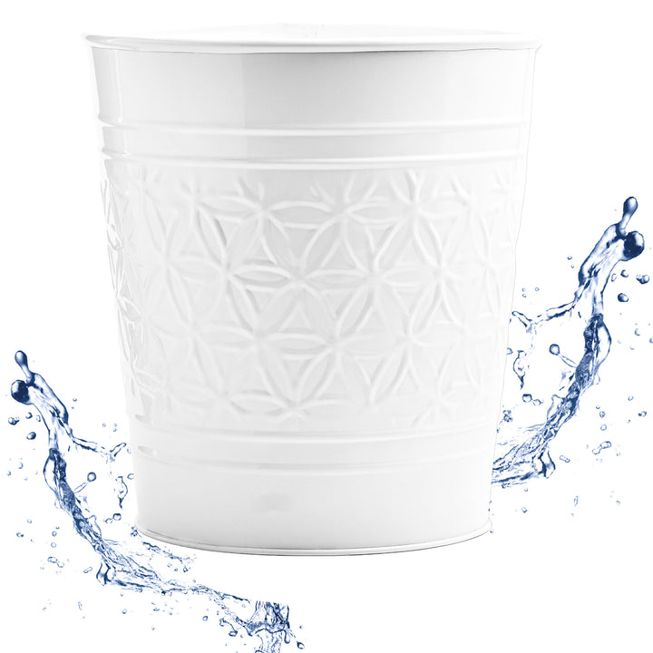 Jamie Line White Trash Can