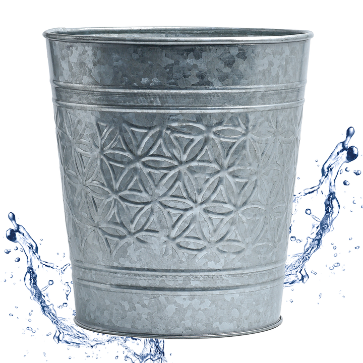 Jamie Line Galvanized Trash Can