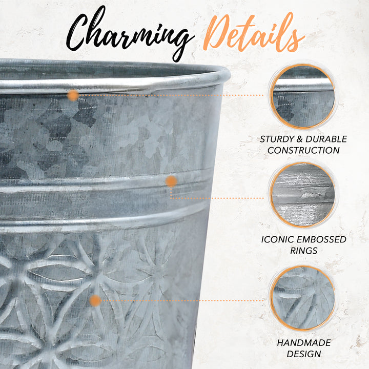 Jamie Line Galvanized Trash Can