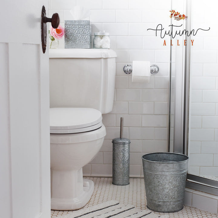 Jamie Line Galvanized Trash Can
