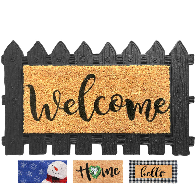 Welcome Picket Fence Mat 5 Piece Sale Bundle