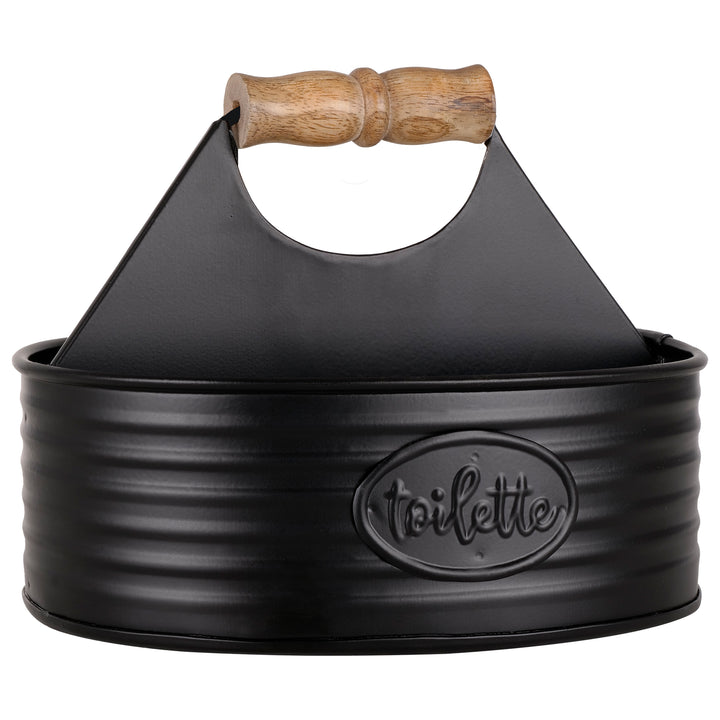 Black Metal Toilette Caddy