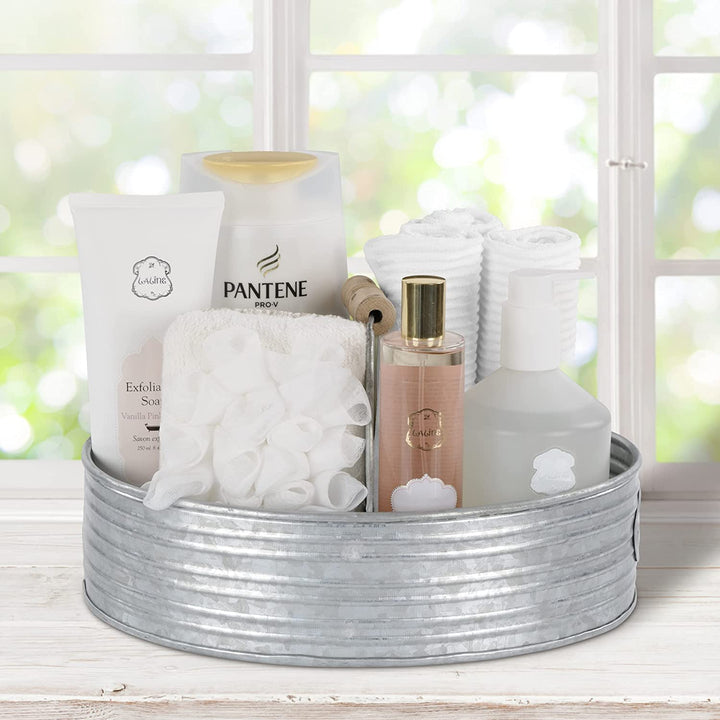 Galvanized Metal Large Toilet Caddy