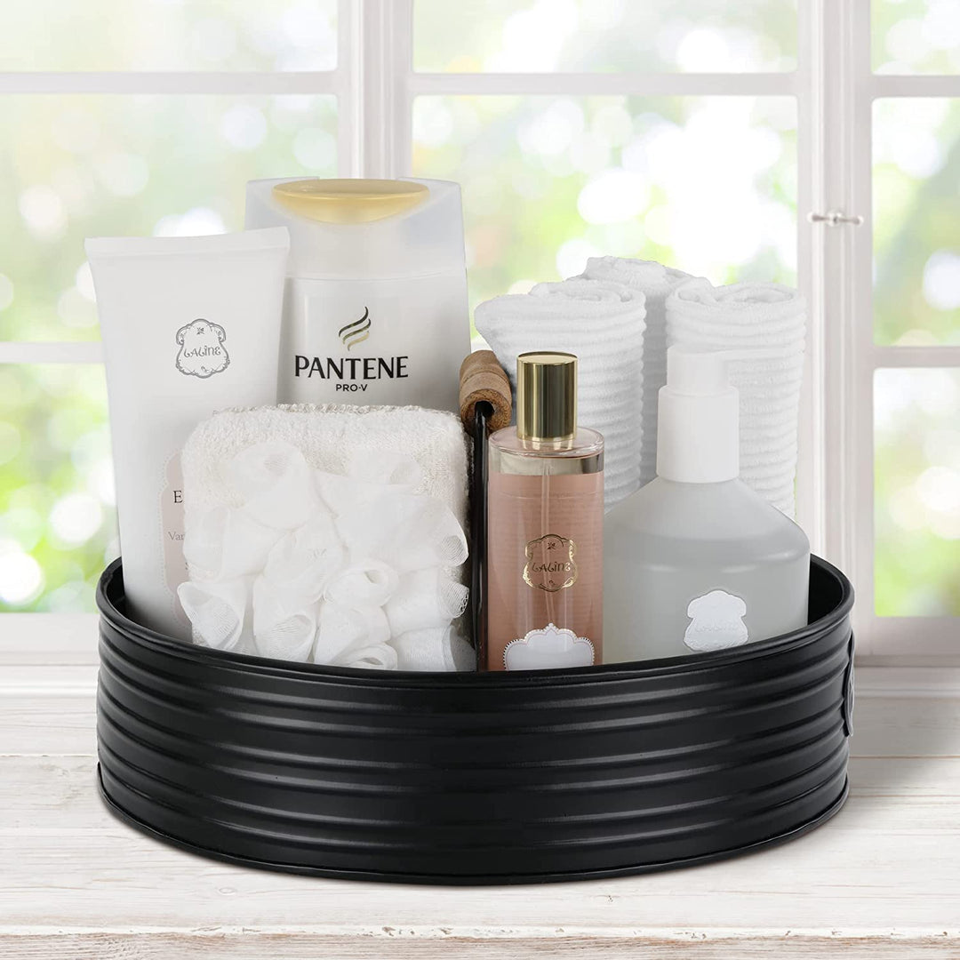 Black Metal Large Toilet Caddy