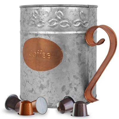 Galvanized Coffee Pod K-cup Holder