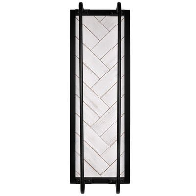Autumn Alley Vertical Towel Rack with White Shiplap Backboard and Matte Black Trim and Matte Black Rod Hardware