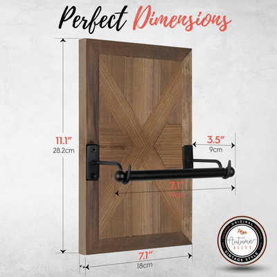 Large Wooden Barn Door Toilet Paper Holder