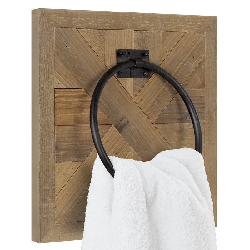 Wooden Barn Door Towel Ring