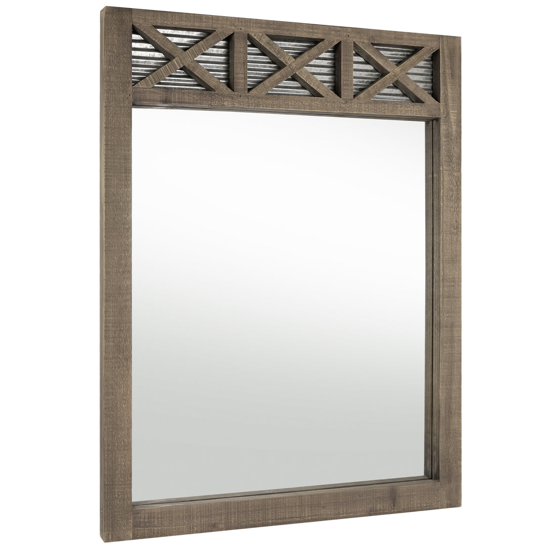 Barn Door Farmhouse Mirror 28" x 34"