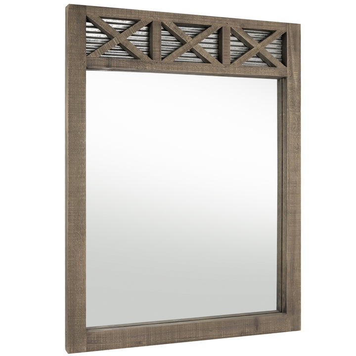 Barn Door Farmhouse Mirror 28" x 34"