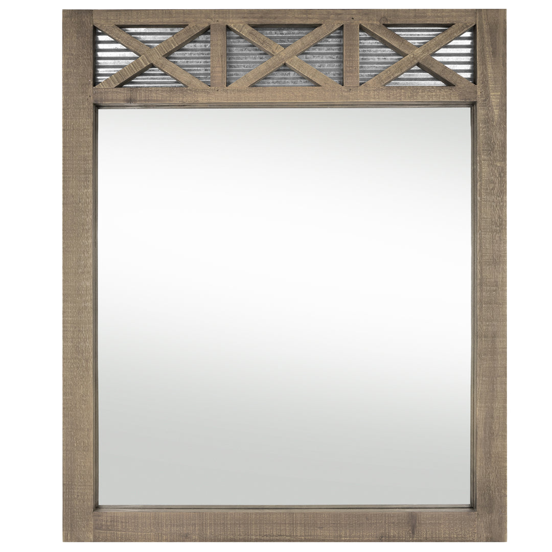 Barn Door Farmhouse Mirror 28" x 34"