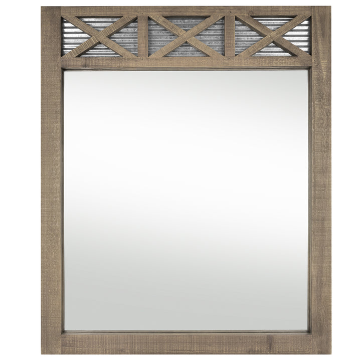 Barn Door Farmhouse Mirror 28" x 34"