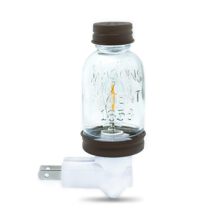 Bronze Mini Mason Jar Night Light