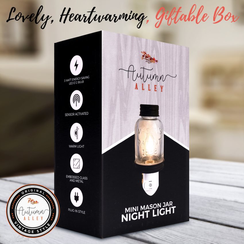 Bronze Mini Mason Jar Night Light