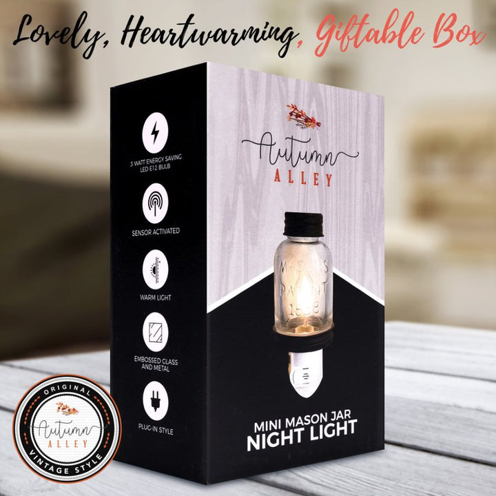 Bronze Mini Mason Jar Night Light