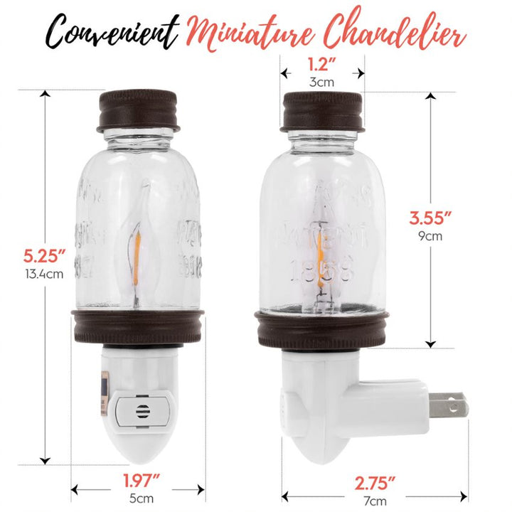 Bronze Mini Mason Jar Night Light