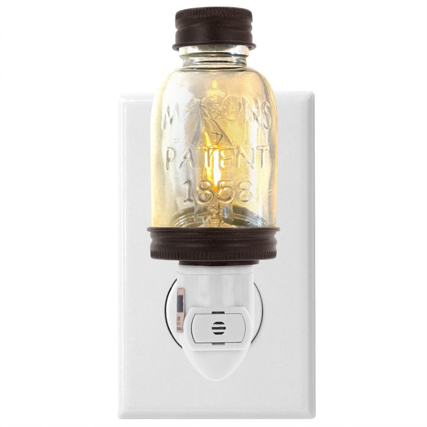 Bronze Mini Mason Jar Night Light