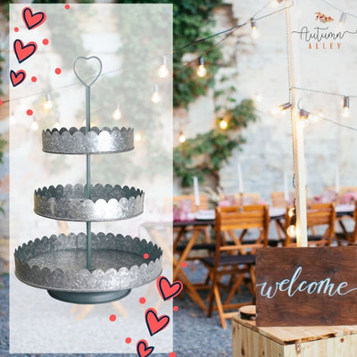 Autumn Alley 3 Tier Food Display Stand for Wedding Cupackes Hors D'oeurves Appetizers
