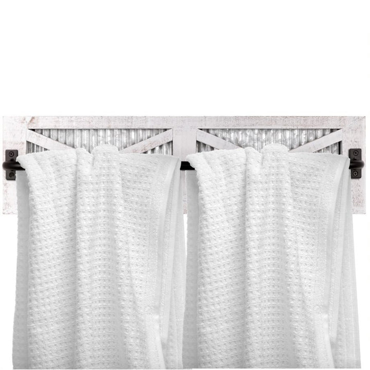 Galvanized Barn Door Towel Rack